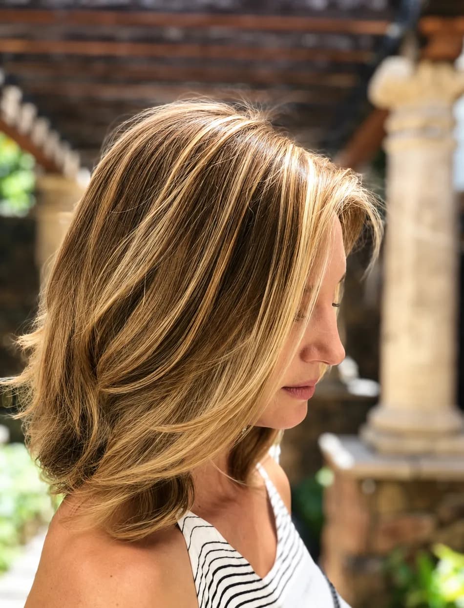 Sun-kissed French balayage at Salon Lola