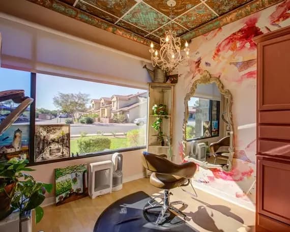 Salon Lola studio interior with styling chair
