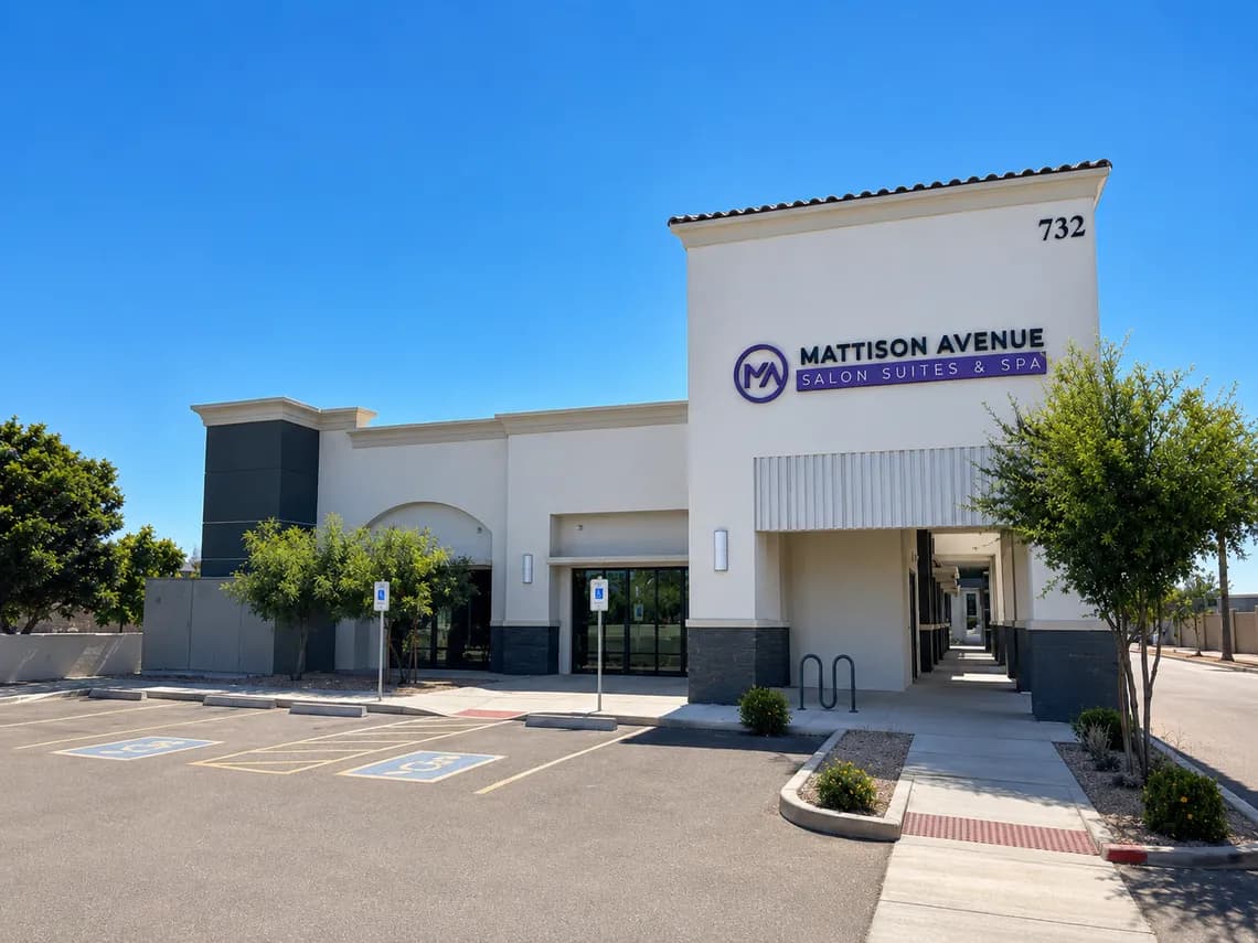 Mattison Avenue Salon Suites building where Salon Lola is located